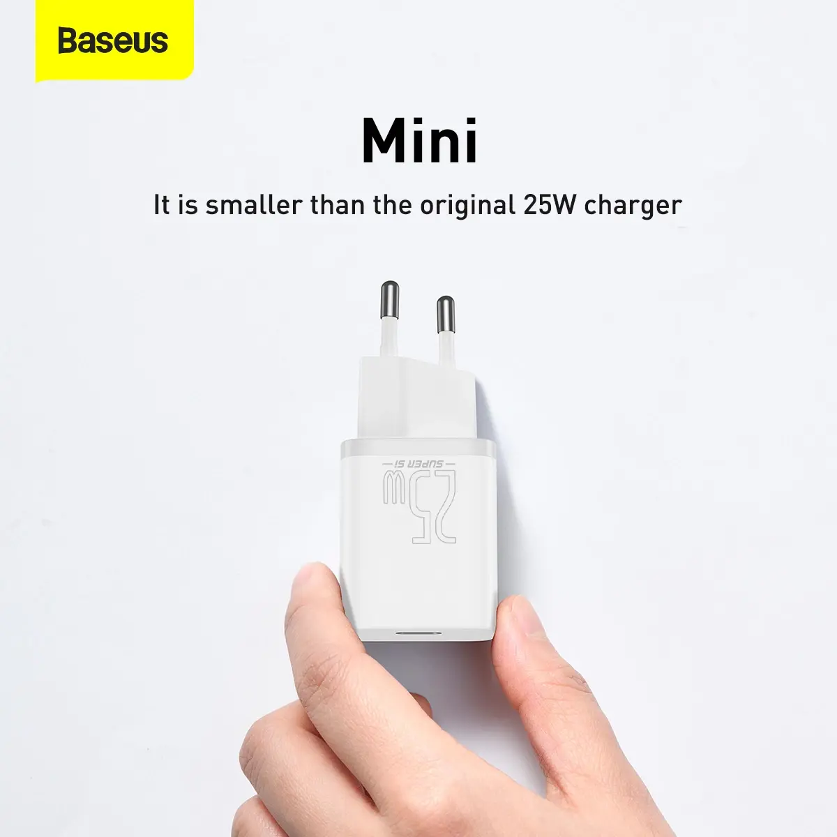 Baseus Super Si Quick Charger 1C 25W with USB-C cable for USB-C 1m (white)