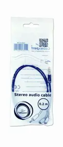 GEMBIRD CCA-417M Gembird adapteris Stereo Mini Jack (M) 4 kontaktų -> 2x Mini Jack (F), metalinis, juodas