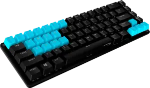 "HyperX" guminiai klavišų dangteliai, klaviatūros dangtelis, termoplastinis elastomeras (TPE), 1,4 mm, mėlynas