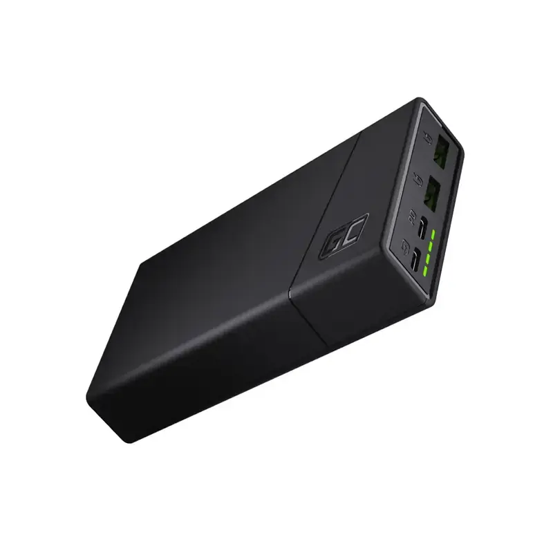 "Green Cell GC PowerPlay20" 20000 mAh maitinimo bankas su greituoju įkrovimu 2x USB Ultra Charge ir 2x USB-C Power Delivery 18 W