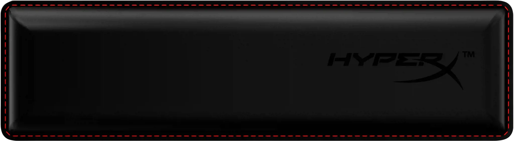 "HyperX" riešo atrama - klaviatūra - kompaktiška 60% 65%, juoda, vienspalvė, gelis, guma, riešo atrama, neslystantis pagrindas