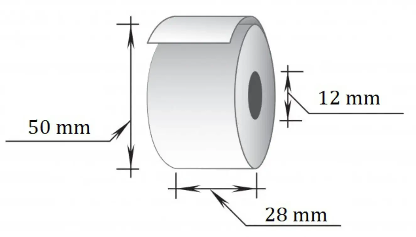 Terminė kasos juosta, 28 mm x 25 m/12 mm, 10 vnt/pak