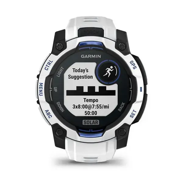 Garmin Instinct 3 Solar watch, 45mm, white