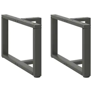 Kavos staliuko kojelės, 2 vnt., antracito spalvos, 70x25x(42-43) cm, plienas