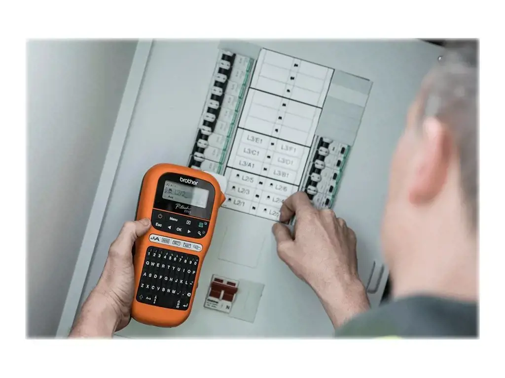 Brother PT-E110VP, QWERTY, TZe, tiesioginis terminis, 180 x 180 DPI, 20 mm/s, AAA