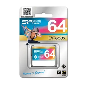 "Silicon Power" 64GB 600X, 64 GB, "CompactFlash", 90 MB/s, pilka