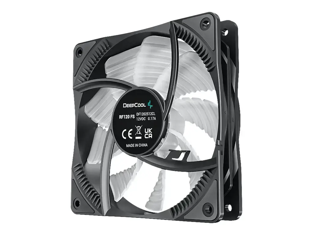 "DeepCool RF120 FS", ventiliatorius, 12 cm, 500 aps/min, 1500 aps/min, 27 dB, 56,6 cfm