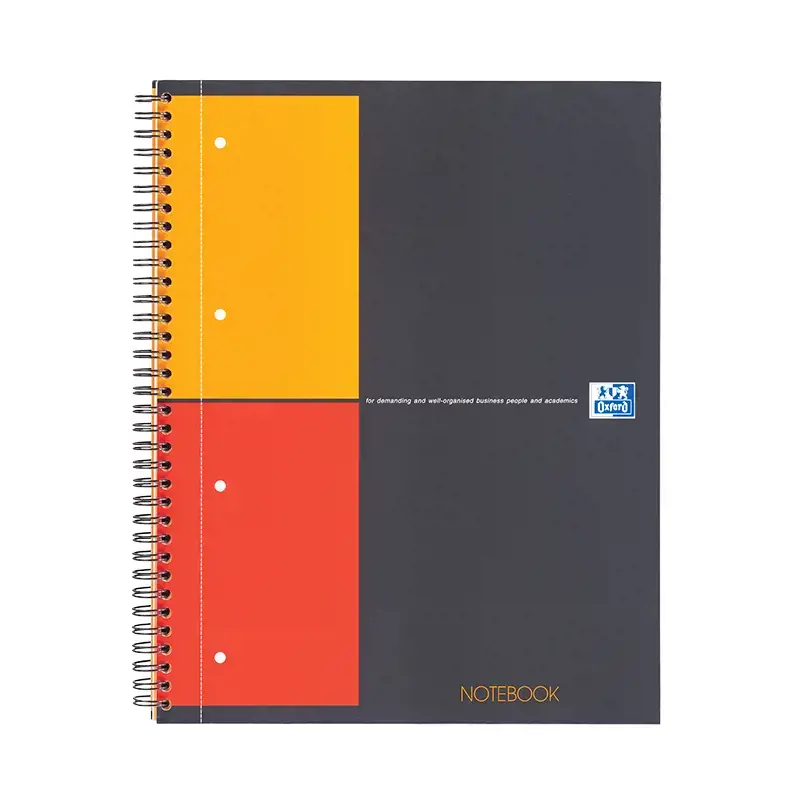 Sąsiuvinis su spirale OXFORD INTERNATIONAL NOTEBOOK, A4+, 80 lapų, langeliais