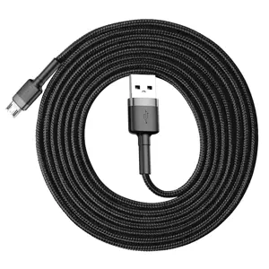 Baseus Cafule Micro USB kabelis 1.5A 2m Pilka+juoda (Pilka+juoda)