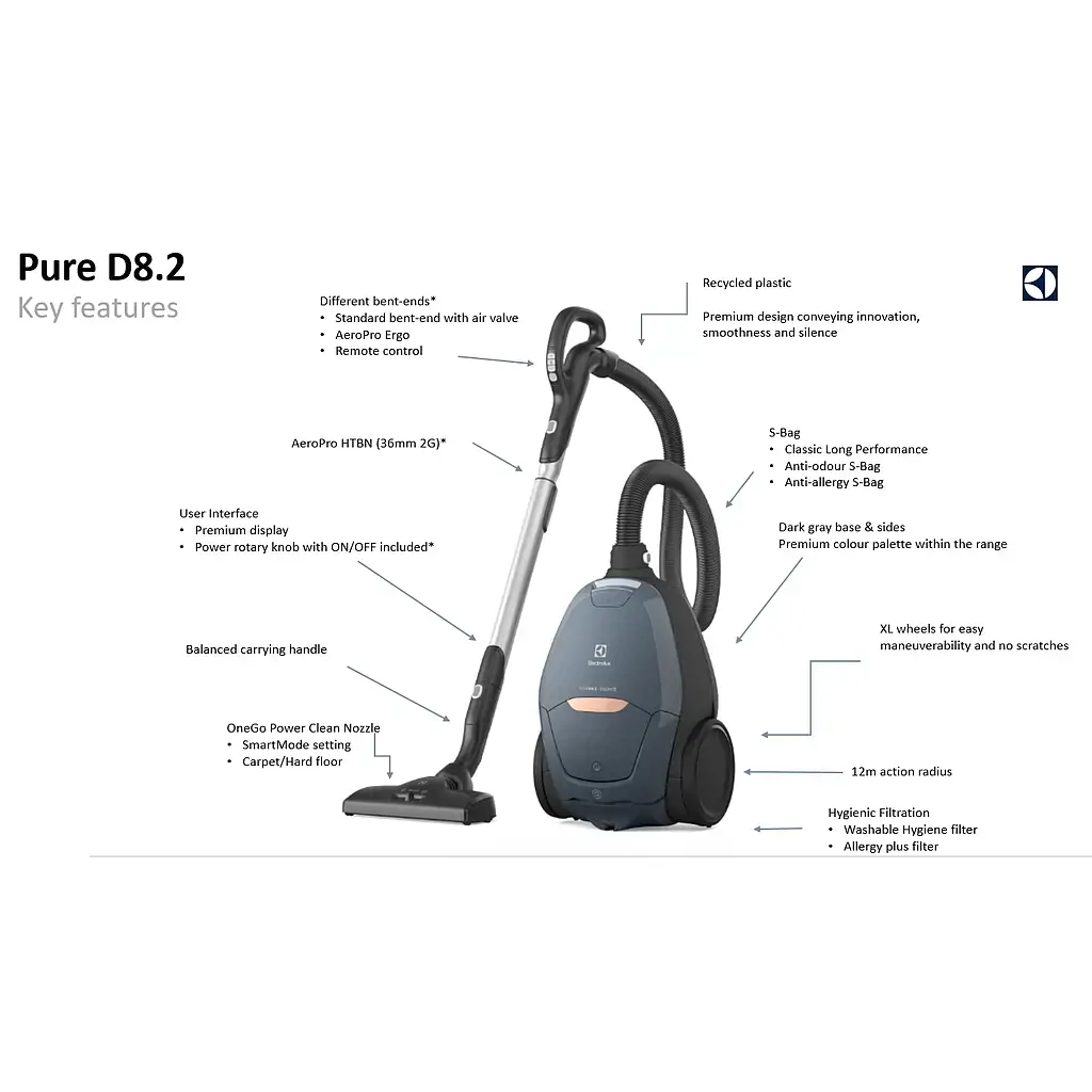 Dulkių siurblys ELECTROLUX PD82-8DB