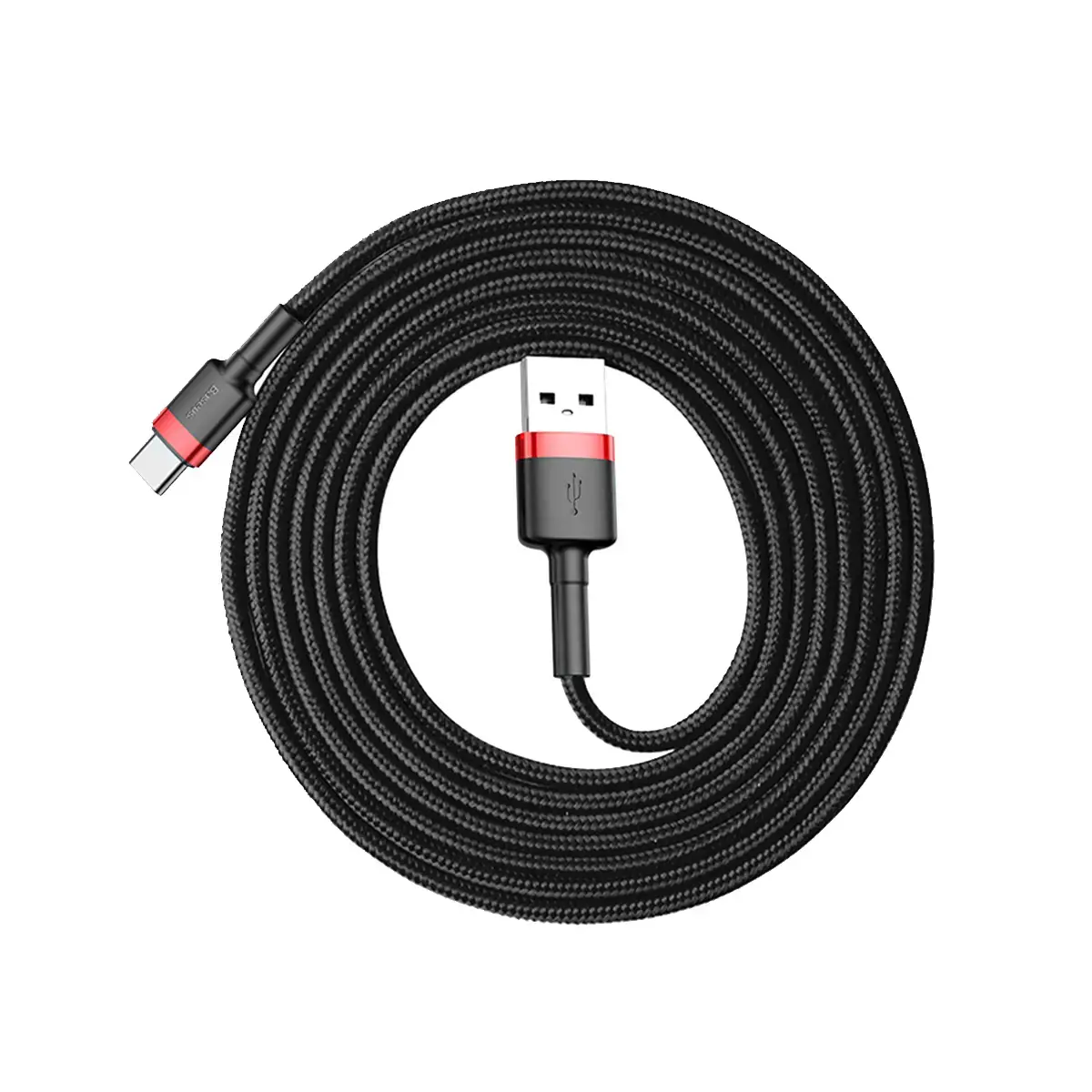Baseus Cafule CATKLF-C91 USB-C įkrovimo laidas 3A / PD / QC 3.0 / 200 cm juodas