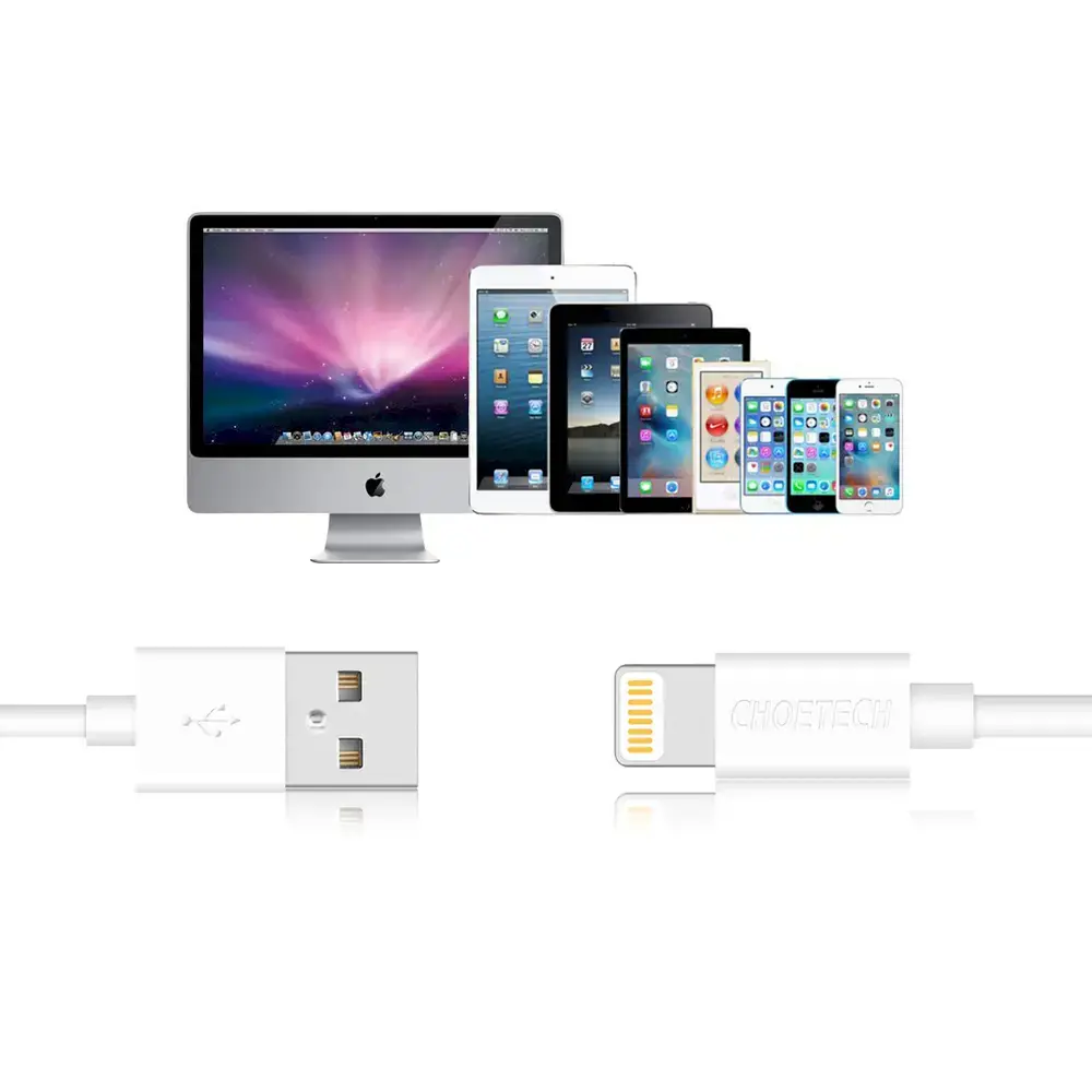 Choetech MFI USB - Lightning charging data cable 1,2m white (IP0026 white)