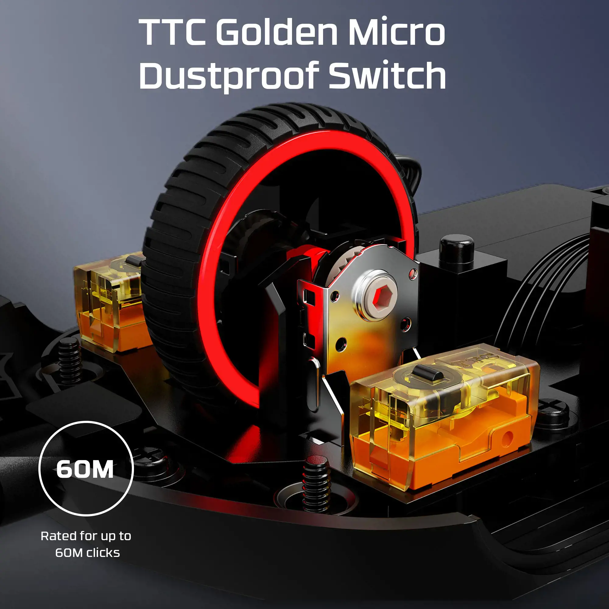 "HyperX Pulsefire Haste" - žaidimų pelė (juoda-raudona), dvipusė, optinė, A tipo USB, 16000 DPI, juoda, raudona