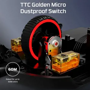 "HyperX Pulsefire Haste" - žaidimų pelė (juoda-raudona), dvipusė, optinė, A tipo USB, 16000 DPI, juoda, raudona