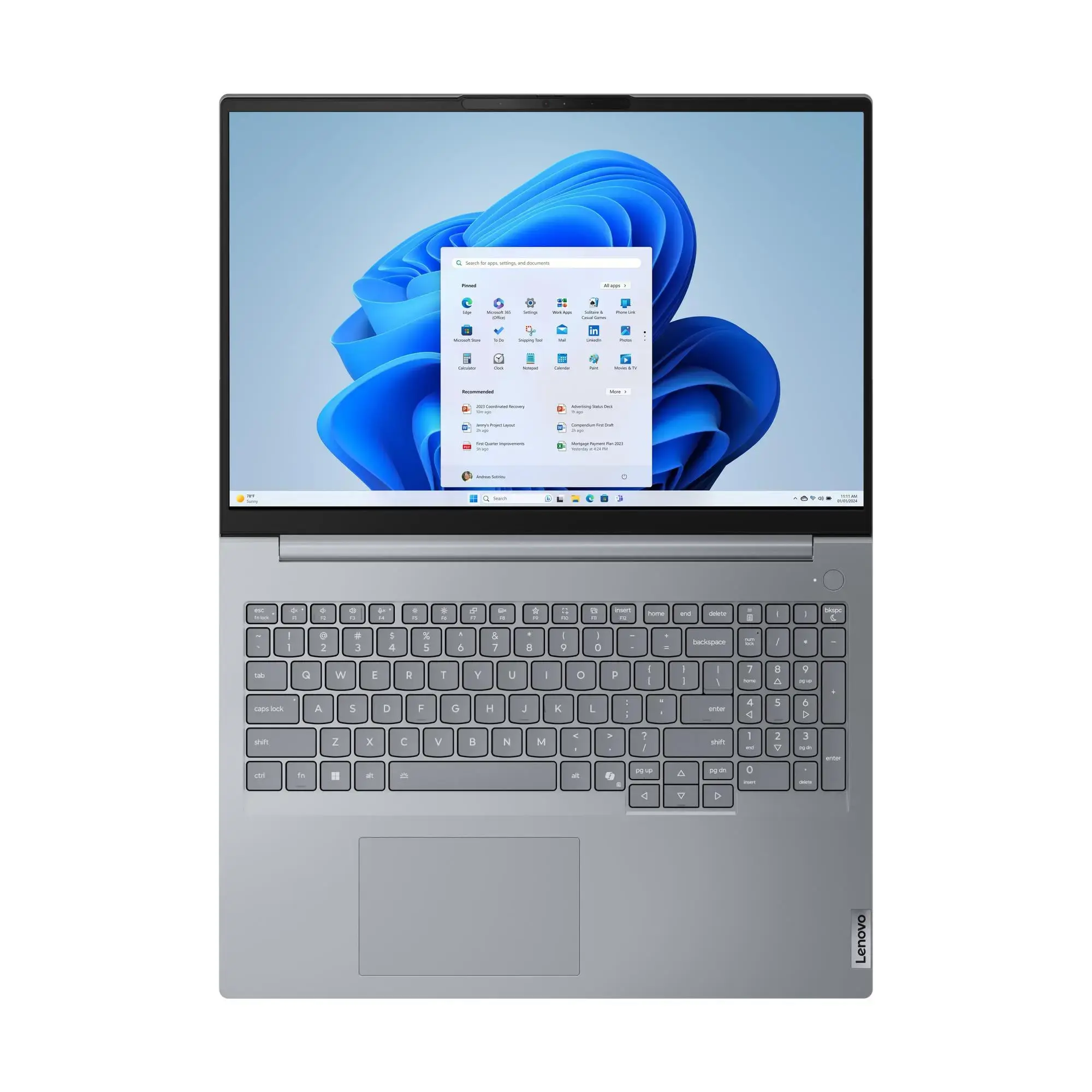 Nešiojamas kompiuteris Lenovo ThinkBook 16 G9 IRL, 210H, 512 GB, 16 Coliai, Windows 11 Pro