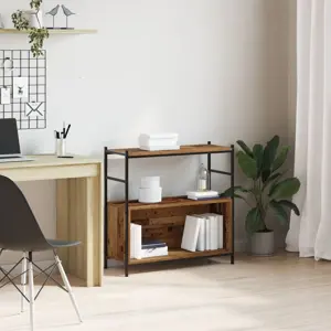 Knygų spinta rūkytas ąžuolas 80x30x78,5 cm inžinerinė mediena