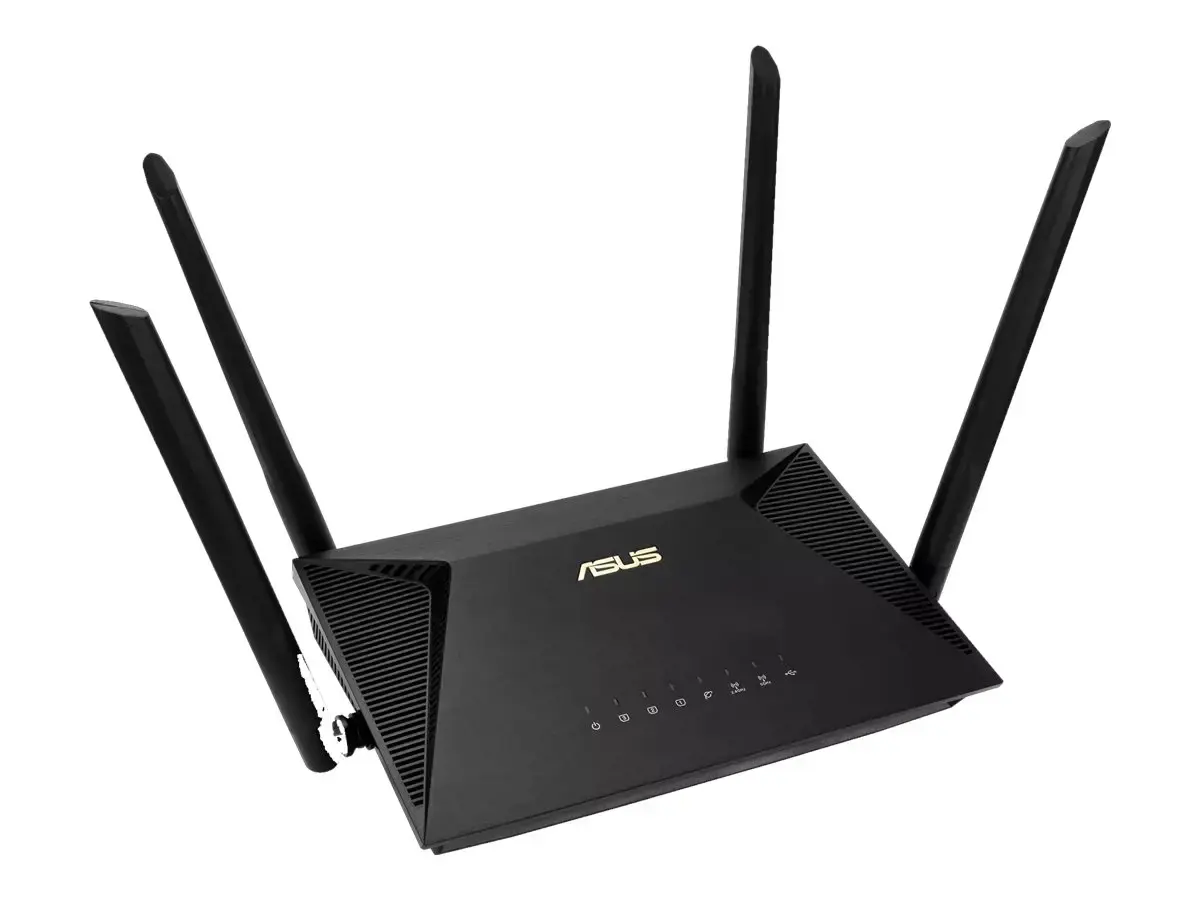 ASUS RT-AX1800U, Wi-Fi 6 (802.11ax), Dual-band (2.4 GHz / 5 GHz), Ethernet LAN, Black, Tabletop router