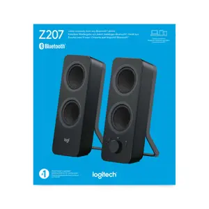"Logitech Z207" "Bluetooth" kompiuterio garsiakalbiai, ES kištukas, 2.0 kanalai, laidiniai ir belaidžiai, 5 W, juodi