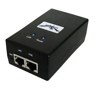 UBIQUITI POE-24-24W "Ubiquiti PoE-24" pasyvusis PoE adapteris ES, 24V 1A, apsauga nuo įžeminimo/ESD, 24W