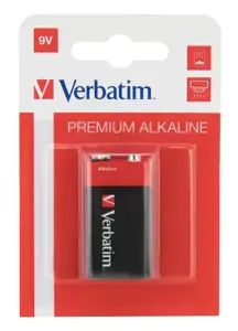 Verbatim 9V Alkaline Batteries, Single-use battery, Alkaline, 9 V, 1 pc(s), Multicolour, 46 g