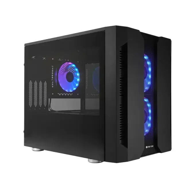 CHIEFTEC GM-02B-OP M2 mATX Gaming Cube 3xTempered glass 3x12cm adressable +5V RGB fan pre-installed 2xUSB 3.0 2xUSB 2.0