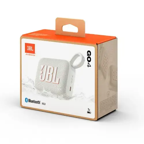 JBL Go 4 Nešiojama garso kolonėlė, Bluetooth, Balta