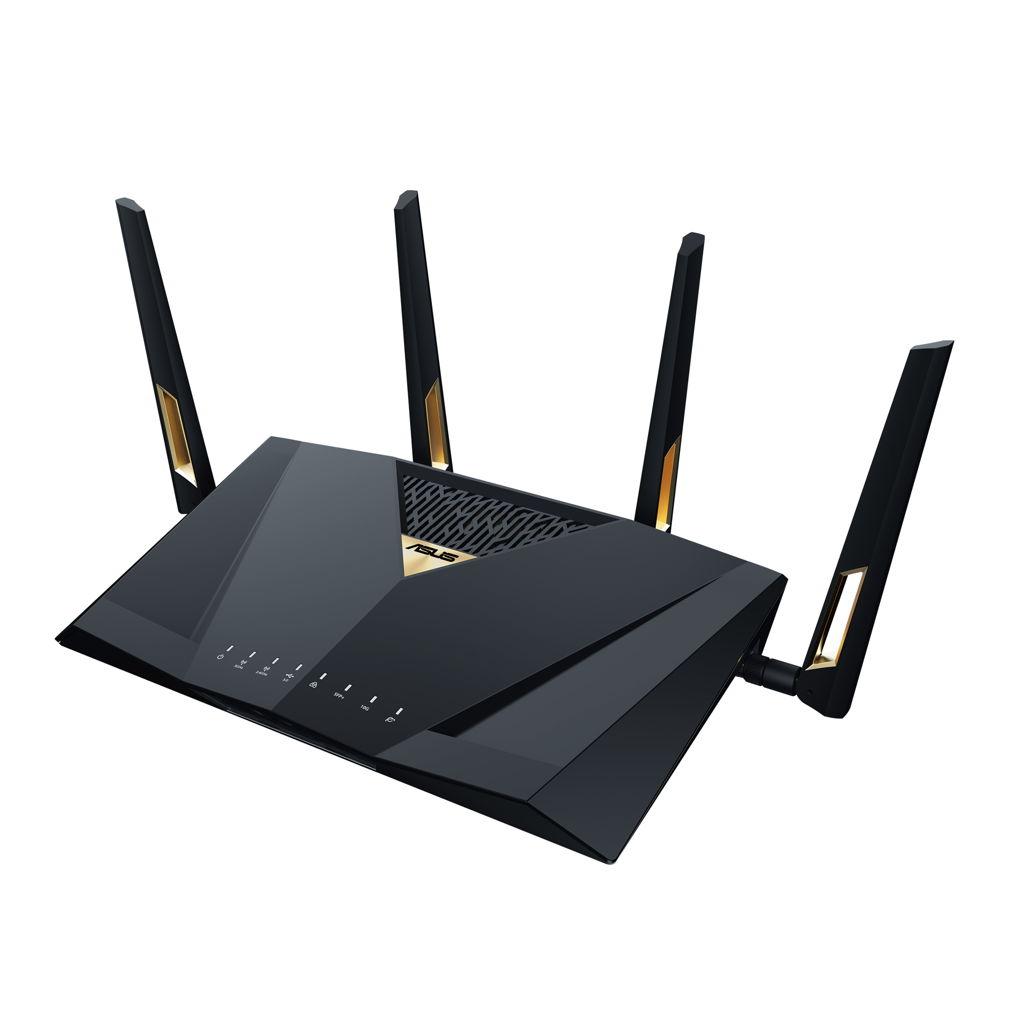 ASUS RT-BE88U, Wi-Fi 7 (802.11be), Dual-band (2.4 GHz / 5 GHz), Ethernet LAN, Black, Grey, Tabletop router