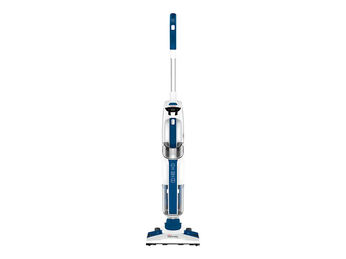 "Polti Vacuum" garų šluota su nešiojamuoju garų valytuvu PTEU0299 Vaporetto 3 Clean_Blue Galingumas 1800 W, vandens bako talpa 0,5 l, balta/mėlyna