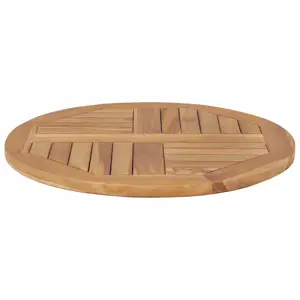 Stalviršis, 60cm, tikmedžio medienos masyvas, apskritas, 2,5cm
