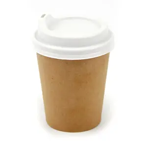 Vienkartinės popieriniai puodeliai karštiems gėrimams, 250 ml, (pak.- 50 vnt.), rudi