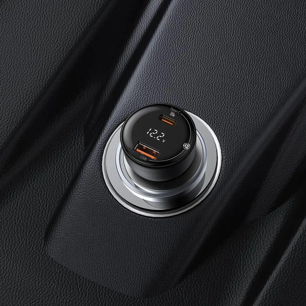 Baseus Superme Car charger, USB, USB-C, 100W (black)