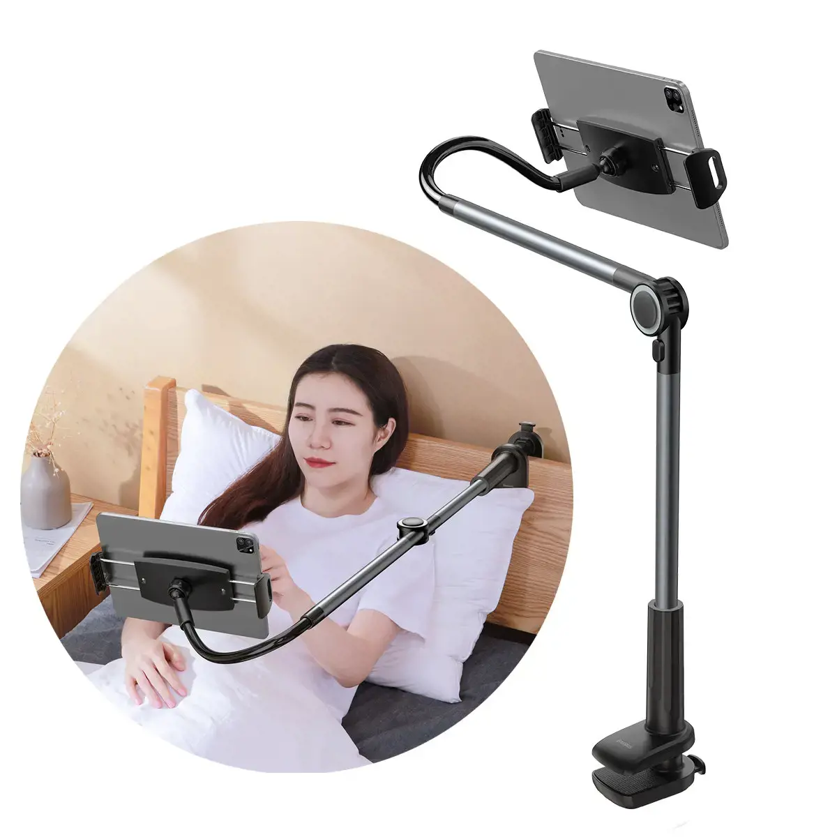 Baseus Otaku universal phone holder tablet stand lazy holder gray (LUZQ000013)