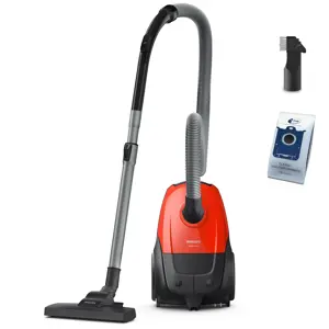 Vacuum Cleaner PHILIPS Input power 800 W Dust capacity 3 L Cylinder vacuum Cleaning type Dry Dust container Dust bag Colour Black/Red XD1111/10