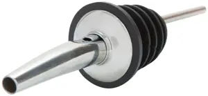 Piltuvėlis 0,5-1,5 l buteliui, chromuotas metalas/silikonas, 6 vnt
