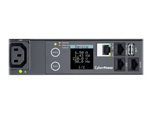 CYBERPOWER Keičiamasis PDU41005230V/20A 1U 8x IEC-320 išėjimo tinklo jungtis "PowerPanel Center" programinė įranga
