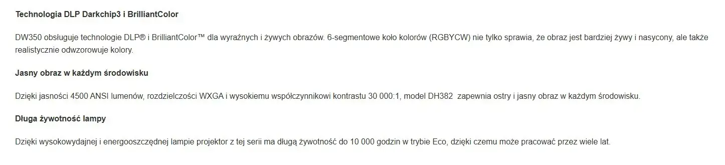 VIVITEK PROJECTOR DH382