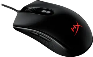 "HyperX Pulsefire Core" - žaidimų pelė (juoda), dvipusė, optinė, A tipo USB, 6200 DPI, juoda