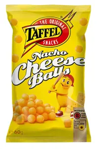 TAFFEL NACHO CHEESE BALLS kukurūzų traškučiai, 60 g