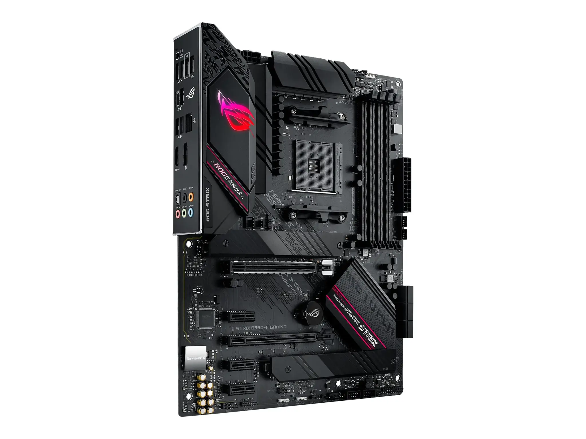 ASUS ROG STRIX B550-F GAMING, AMD, "Socket AM4", 3 kartos "AMD Ryzen™ 3", 3 kartos "AMD Ryzen 5", 3 kartos "AMD Ryzen™ 7", 3 kartos..., DDR4-SDRAM, 128 GB, DIMM