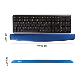 "Fellowes" 9178401, gelis, poliuretanas, mėlynas, 490 x 58,7 x 23,8 mm, 230 g