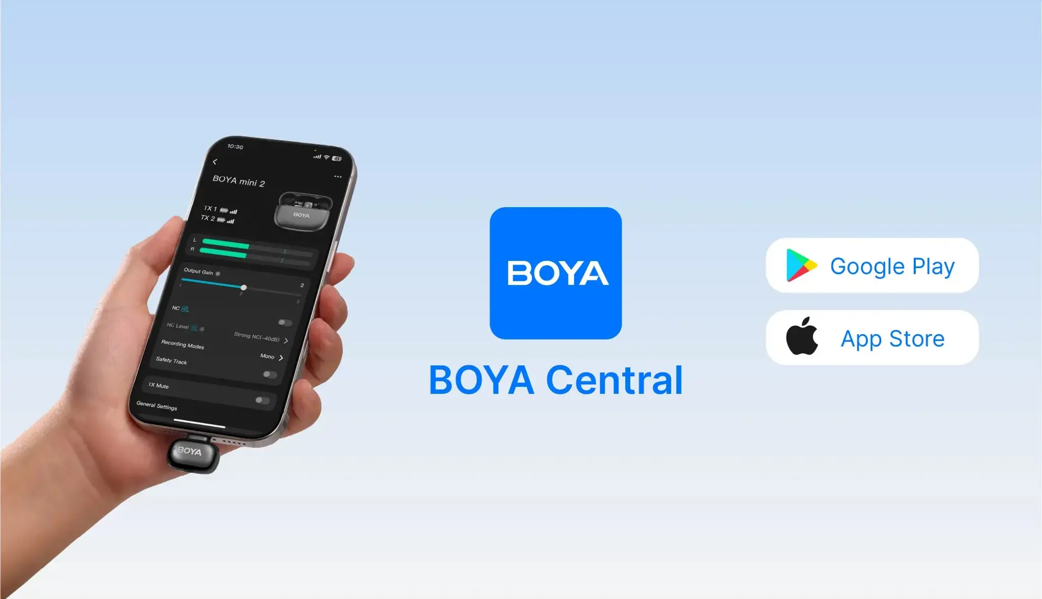 Boya wireless microphone mini 2-02 USB-C, lunar silver