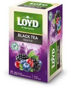 Aromatizuota juodoji arbata LOYD, miško uogų skonio, 20 x 1.7g