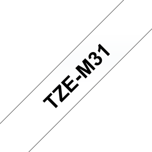 Brother TZe-M31, juoda ant skaidrios spalvos, TZe, 1,2 cm, 8 m, 1 vnt., 1,2 cm