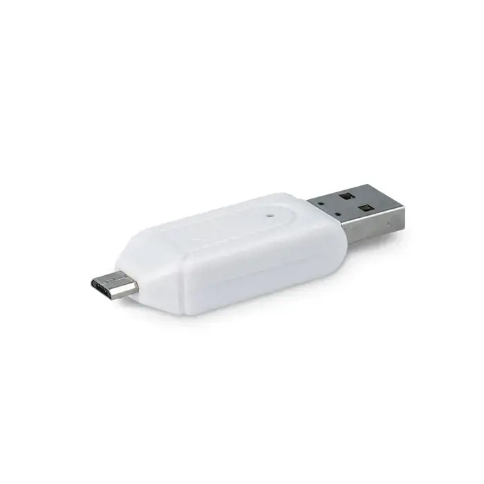 "Forever microSD" / SD kortelių skaitytuvas USB + microUSB balta OTG