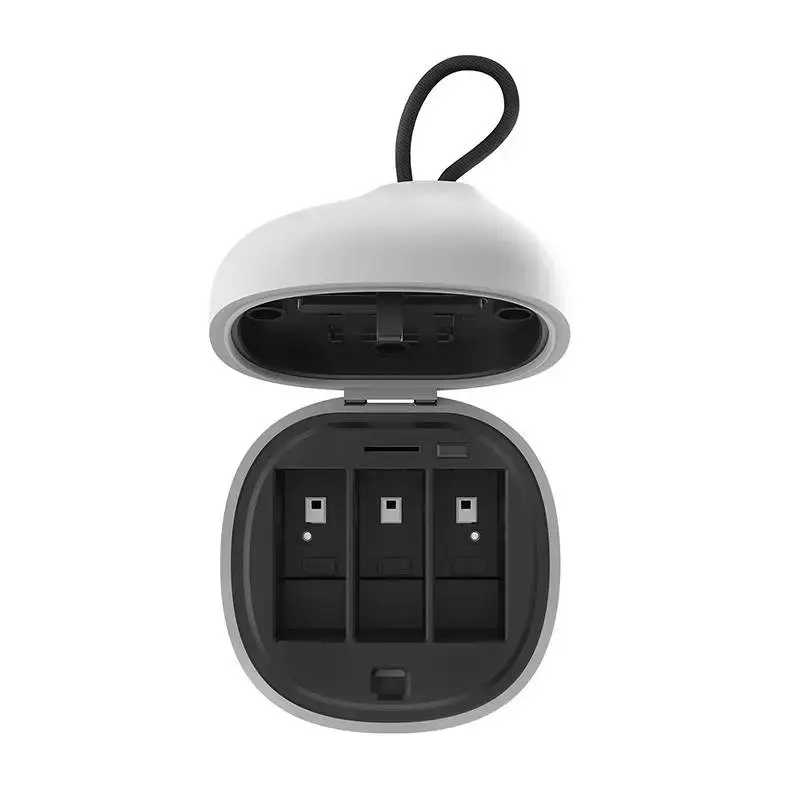 "Telesin" 3 lizdų vandeniui atsparus įkroviklis "Allin box", skirtas "GoPro Hero 9" / "Hero 10" + 2 baterijos (GP-BTR-905-GY-B)