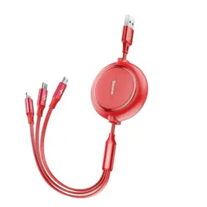 KABELIS USB-3IN1 1,2 M/RAUDONAS CAMLT-JH09 BASEUS