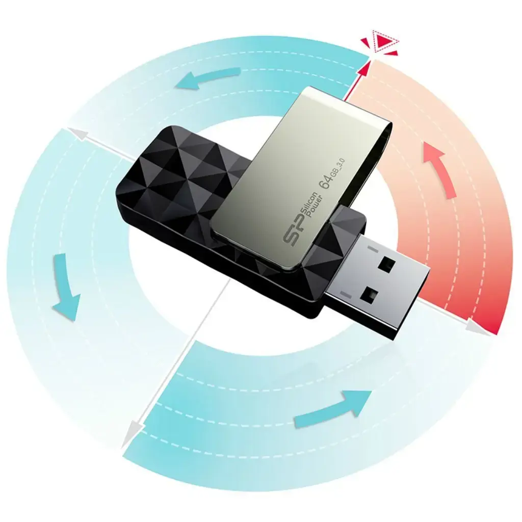 SILICONPOW SP032GBUF3B30V1K Silicon Power atmintinė USB Blaze B30 32GB USB 3.0 juoda