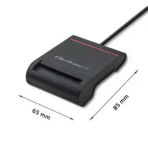 QOLTEC išmaniųjų lustų ID kortelių skaitytuvas USB 2.0 Plug&Play