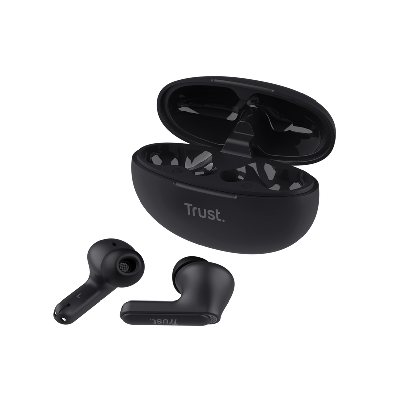 Trust Yavi, True Wireless Stereo (TWS), Calls/Music, 20 - 20000 Hz, 37 g, Headset, Black