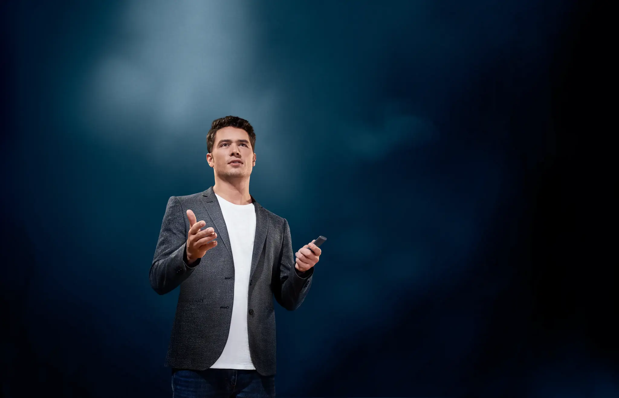 "Logitech Spotlight", "Bluetooth/RF", USB, 30 m, pilka